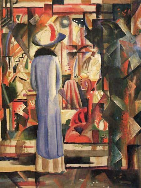 August Macke Grobes helles Schaufenster oil painting picture
